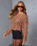 Memorable Night Ruffle Mesh Top