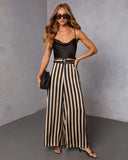 Pimia Striped Belted Jumpsuit