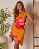Esadora Tropical Print Mini Dress