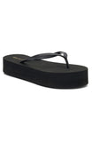 Melody Platform Thong Sandals Black