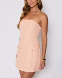 Morgan Tweed Strapless Mini Dress