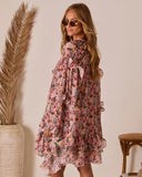 Melodic Ruffle Mini Dress