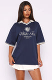 Along The Way Oversized Jersey Navy