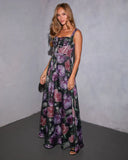 Willow Hour Printed A Line Maxi Dress