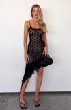 Ritz And Romance Midi Dress Black Polka Dot