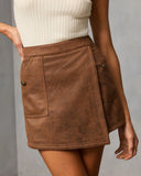 Beacon Hill Suede Mini Skort