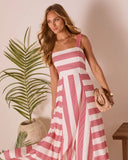 Everen Striped Maxi Dress