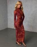 Faint Prism Printed Maxi Dress