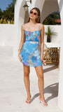 Rixie Crop Top Blue Floral