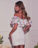 Day Affair Ruffle Floral Mini Dress
