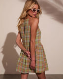 Marbella Plaid Mini Dress