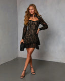 Saela Tiered Mini Lace Dress