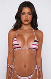 Coolum Reversible Bikini Top Strawberry Cream