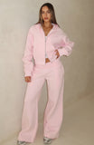 Come A Long Way Wide Leg Sweatpants Pink