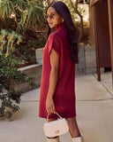 Roslie Shift Mini Sweater Dress