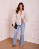 Feminine Ease Striped Button Down Top