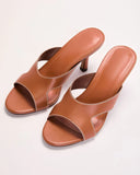 Sloana Open Toe Vegan Leather Mules