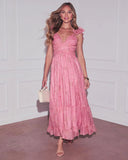 Lovers Summer Ruffle Organza Maxi Dress