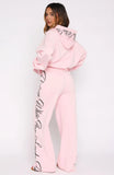Lucky Thirteen Shaya Wide Leg Sweatpants Soft Pink