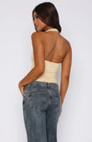 Topic Of Conversation Halter Top Honey