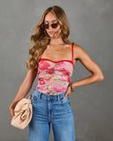 Bloom Enchant Floral Peekaboo Bra Tank Top