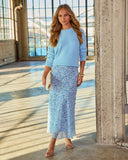 Open Skies Printed Midi Skirt