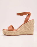 Sherina Vegan Leather Espadrille Wedge Sandals