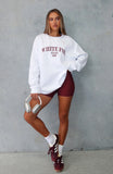 Stand With You Long Sleeve Oversized Tee White