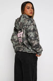Offstage Printed Oversized Hoodie Washed Camo
