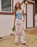 Bloom Trail Rigid High Rise Relaxed Floral Jeans