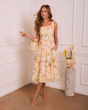 Modern Meadow Floral Midi Dress