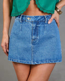 Soft Spur Denim Mini Skort