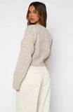 Make Me Happy Knit Cardigan Beige