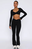 Revival High Waisted Flare Leggings Black