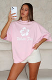 Own Your Glow Oversized Tee Pink