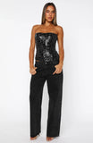 Paint The Sky Strapless Bustier Black