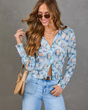 Wildflower Trail Floral Button Down Top