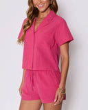 Mara Cotton Striped Tie Front Top