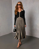 Sunday Nine Striped Twofer Midi Dress