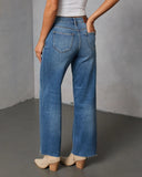 Connie Super Stretch High Rise Frayed Hem Jeans