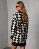 Carden Houndstooth Sweater Dress