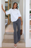 Getting You Close Pants Dark Grey Pinstripe