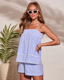Corfu Striped Babydoll Top