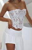 So Much To Say Strapless Bustier White