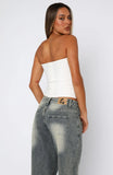 Thought I Was Dreaming Bandage Top White
