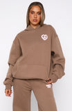 11th Street City Girl At Heart Oversized Hoodie Cinnamon Bun