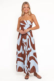 Nesta Maxi Dress Brown Blue
