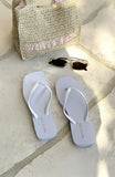 Josie Thong Sandals White