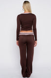 Everything We Do Flare Pants Chocolate
