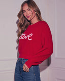 Love Script Graphic Sweater